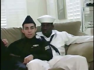 Black & White Gays In Uniform Get Hardcore
