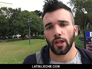 LatinLeche - Muscular Stud Sucks An Uncut Cock For A Fat Wad Of Cash