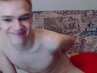 Russian student jerking off and showing ass