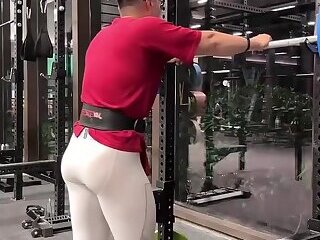 Two Chinese Muscle Man Workout with Sexy Tights 10